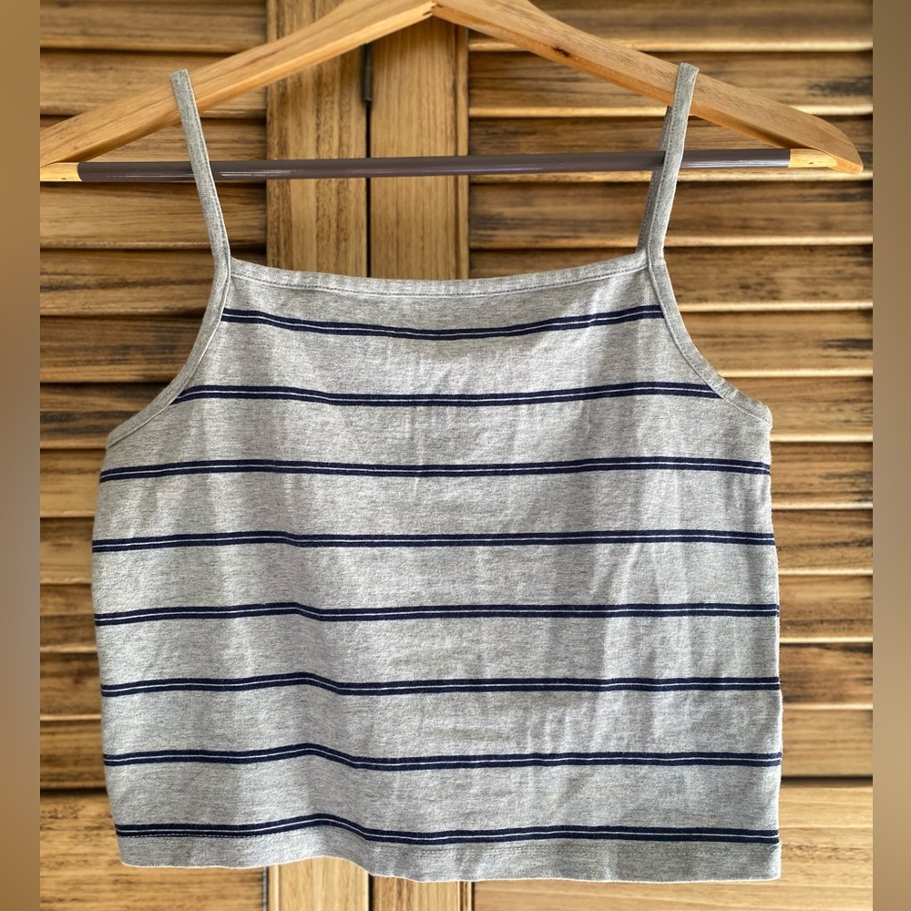 Cotton On Gray and Navy Striped Camisole